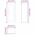 Casa si Gradina - Mobilier - Comode si corpuri - Corpuri bucatarie - Dulap suspendat de bucatarie cu raft Negru 40 x 31 x 100 cm - Infinity.ro