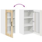 Casa si Gradina - Mobilier - Comode si corpuri - Corpuri bucatarie - Dulap suspendat de bucatarie cu raft cu usa 2 pcs Stejar Sonoma - Infinity.ro