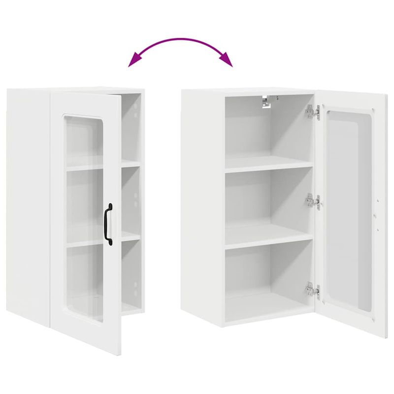 Casa si Gradina - Mobilier - Comode si corpuri - Corpuri bucatarie - Dulap suspendat de bucatarie 2 pcs Alb lucios 40 x 31 x 80 cm - Infinity.ro