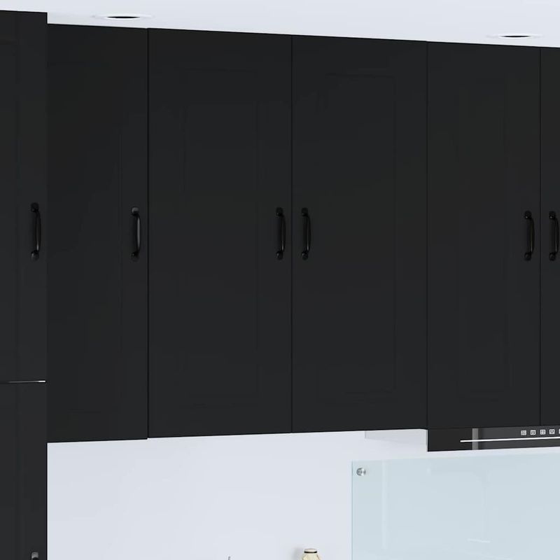 Casa si Gradina - Mobilier - Comode si corpuri - Corpuri bucatarie - Dulap suspendat de bucatarie cu raft Negru 80 x 31 x 100 cm - Infinity.ro