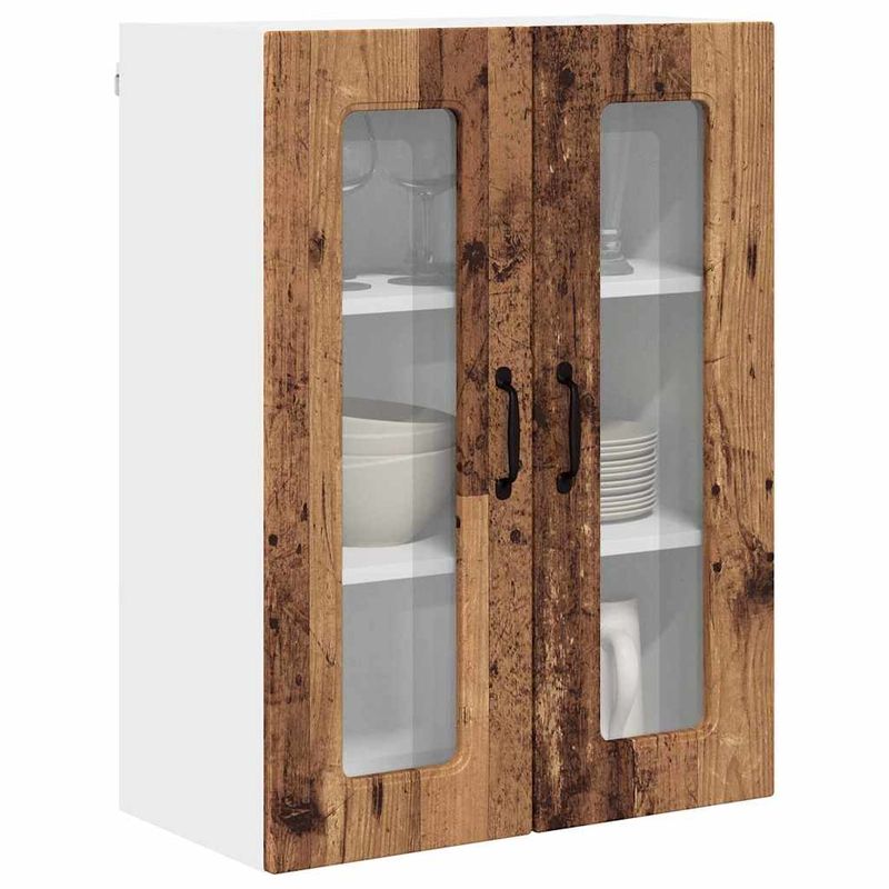 Casa si Gradina - Mobilier - Comode si corpuri - Corpuri bucatarie - Dulap suspendat de bucatarie cu raft Lemn Vechi 60 x 31 x 80 cm - Infinity.ro