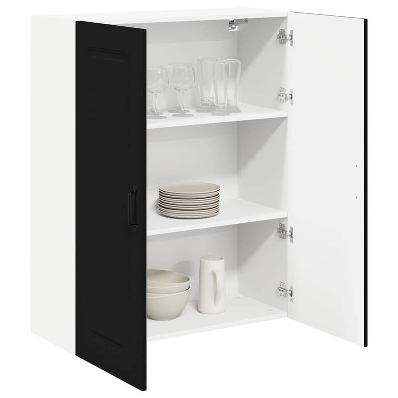 Casa si Gradina - Mobilier - Comode si corpuri - Corpuri bucatarie - Dulap suspendat de bucatarie cu raft Negru 80 x 31 x 100 cm - Infinity.ro