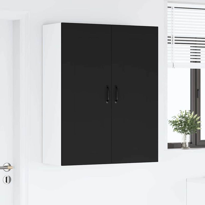 Casa si Gradina - Mobilier - Comode si corpuri - Corpuri bucatarie - Dulap suspendat de bucatarie cu raft Negru 80 x 31 x 100 cm - Infinity.ro