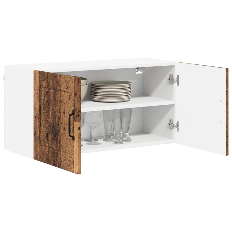 Casa si Gradina - Mobilier - Comode si corpuri - Corpuri bucatarie - Dulap suspendat de bucatarie cu raft Lemn Vechi 80 x 31 x 40 cm - Infinity.ro