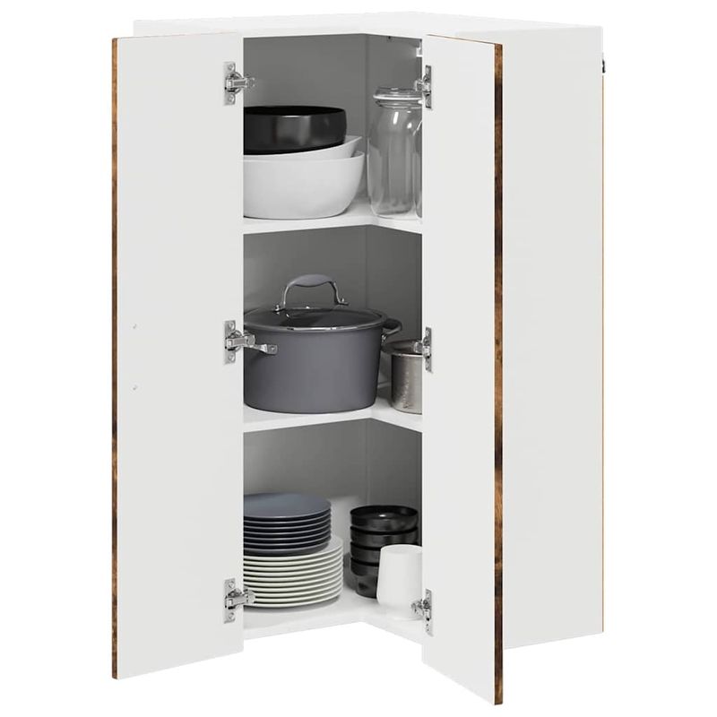 Casa si Gradina - Mobilier - Comode si corpuri - Corpuri bucatarie - Dulap suspendat de bucatarie Stejar fumuriu 57 x 57 x 100 cm - Infinity.ro