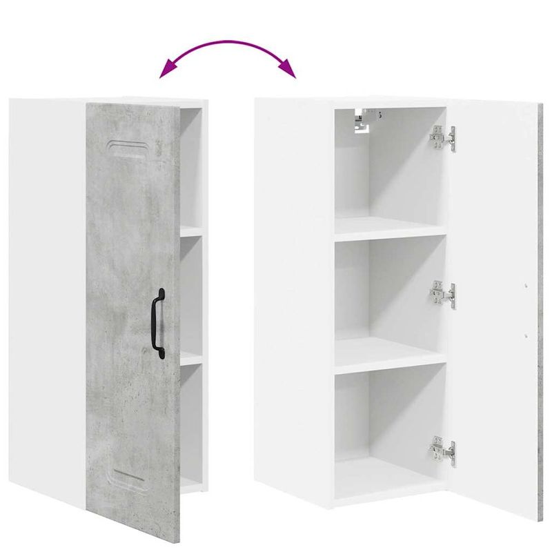 Casa si Gradina - Mobilier - Comode si corpuri - Corpuri bucatarie - Dulap suspendat de bucatarie Gri din beton 30 x 31 x 80 cm - Infinity.ro