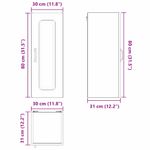 Casa si Gradina - Mobilier - Comode si corpuri - Corpuri bucatarie - Dulap suspendat de bucatarie Gri din beton 30 x 31 x 80 cm - Infinity.ro