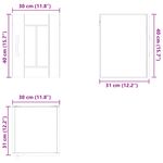Casa si Gradina - Mobilier - Comode si corpuri - Corpuri bucatarie - Dulap suspendat de bucatarie cu raft Alb lucios 30 x 31 x 40 cm - Infinity.ro