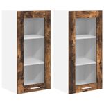 Casa si Gradina - Mobilier - Comode si corpuri - Corpuri bucatarie - Dulap suspendat Riga 2 pcs Stejar fumuriu 40 x 31 x 80 cm - Infinity.ro