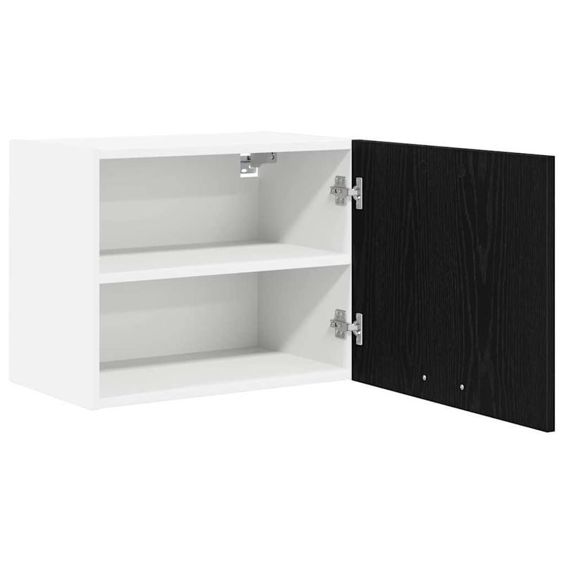 Casa si Gradina - Mobilier - Comode si corpuri - Corpuri bucatarie - Dulap suspendat Riga 2 pcs Stejar negru si Alb 50 x 31 x 40 cm - Infinity.ro