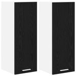 Casa si Gradina - Mobilier - Comode si corpuri - Corpuri bucatarie - Dulap suspendat Riga 2 pcs Stejar negru si Alb 30 x 31 x 80 cm - Infinity.ro