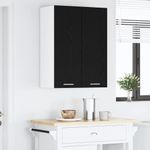 Casa si Gradina - Mobilier - Comode si corpuri - Corpuri bucatarie - Dulap suspendat Riga 2 pcs Stejar negru si Alb 30 x 31 x 80 cm - Infinity.ro