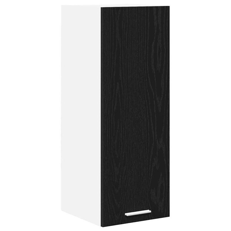 Casa si Gradina - Mobilier - Comode si corpuri - Corpuri bucatarie - Dulap suspendat Riga 2 pcs Stejar negru si Alb 30 x 31 x 80 cm - Infinity.ro