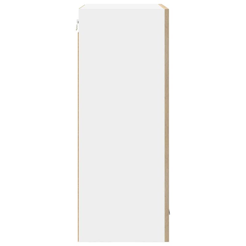 Casa si Gradina - Mobilier - Comode si corpuri - Corpuri bucatarie - Dulap suspendat Riga Stejar Sonoma si Alb 50 x 31 x 80 cm - Infinity.ro