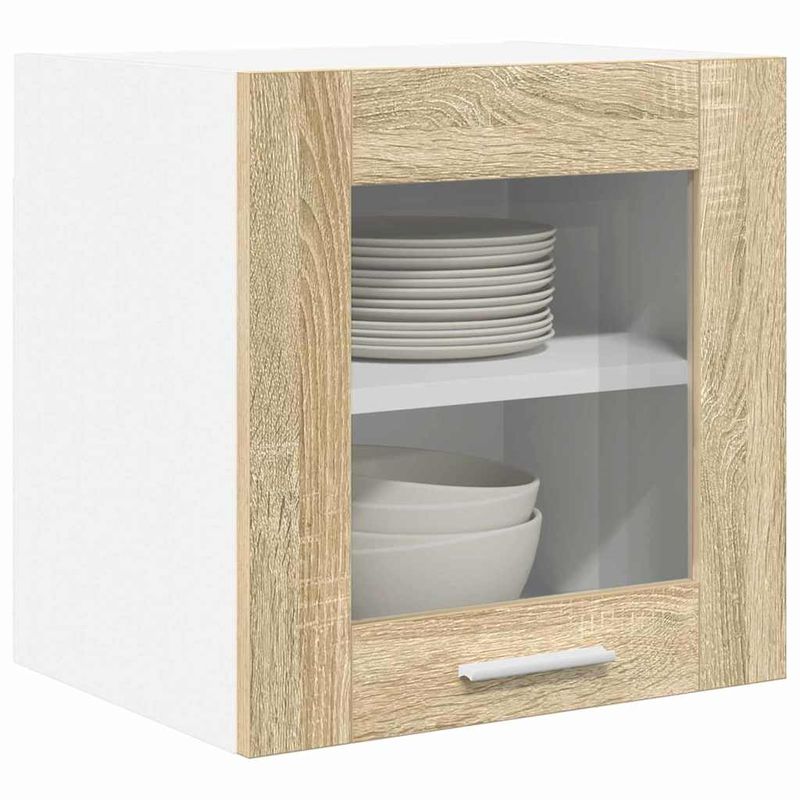 Casa si Gradina - Mobilier - Comode si corpuri - Corpuri bucatarie - Dulap suspendat cu usa Riga 2 pcs Stejar Sonoma 40 x 31 x 40 cm - Infinity.ro