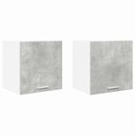 Casa si Gradina - Mobilier - Comode si corpuri - Corpuri bucatarie - Dulap suspendat Riga 2 pcs Gri beton si Alb 40 x 31 x 40 cm - Infinity.ro