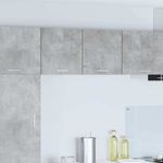 Casa si Gradina - Mobilier - Comode si corpuri - Corpuri bucatarie - Dulap suspendat Riga 2 pcs Gri beton si Alb 40 x 31 x 40 cm - Infinity.ro