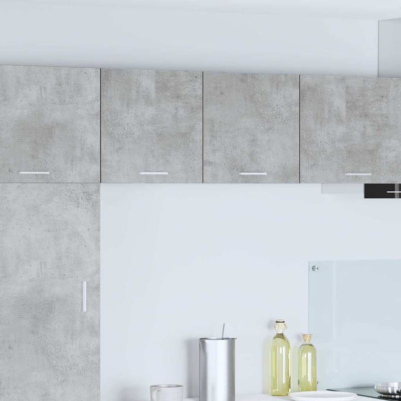 Casa si Gradina - Mobilier - Comode si corpuri - Corpuri bucatarie - Dulap suspendat Riga 2 pcs Gri beton si Alb 40 x 31 x 40 cm - Infinity.ro