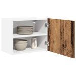 Casa si Gradina - Mobilier - Comode si corpuri - Corpuri bucatarie - Dulap suspendat cu raft Riga Lemn vechi si Alb 50 x 31 x 40 cm - Infinity.ro