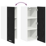 Casa si Gradina - Mobilier - Comode si corpuri - Corpuri bucatarie - Dulap suspendat Riga 2 pcs Stejar negru si Alb 30 x 31 x 80 cm - Infinity.ro