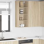 Casa si Gradina - Mobilier - Comode si corpuri - Corpuri bucatarie - Dulap suspendat cu raft Riga Stejar Sonoma 40 x 29,5 x 100 cm - Infinity.ro