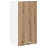 Casa si Gradina - Mobilier - Comode si corpuri - Corpuri bucatarie - Dulap suspendat Riga Stejar Artisan si Alb 40 x 31 x 80 cm - Infinity.ro