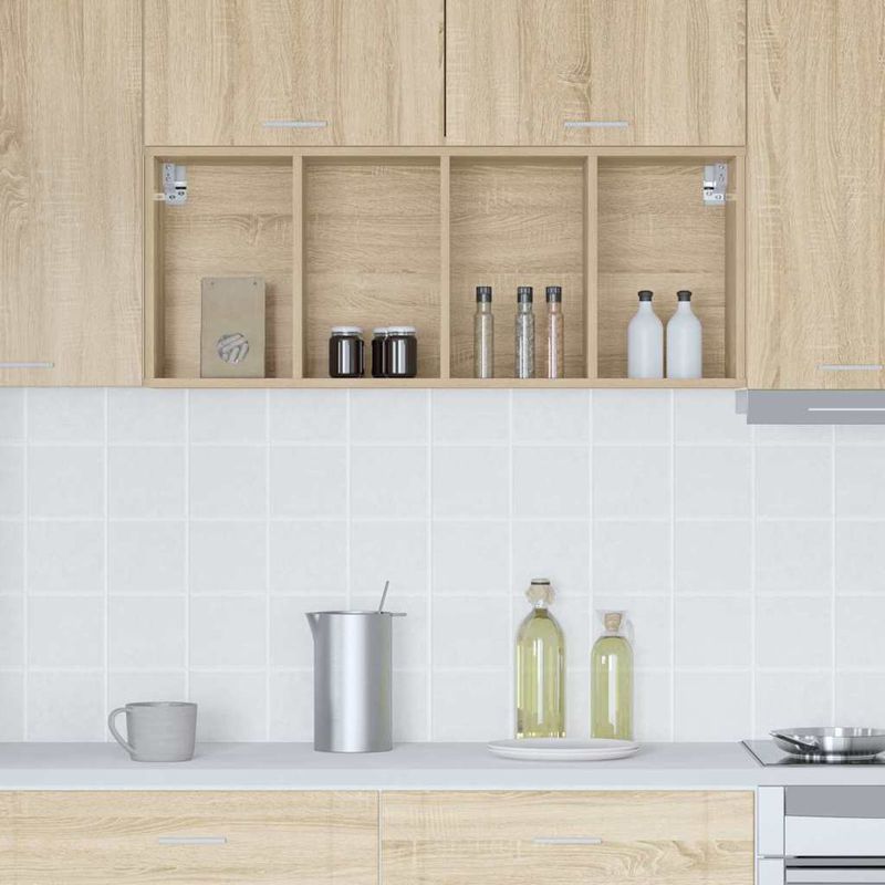 Casa si Gradina - Mobilier - Comode si corpuri - Corpuri bucatarie - Dulap suspendat cu raft Riga Stejar Sonoma 40 x 29,5 x 100 cm - Infinity.ro