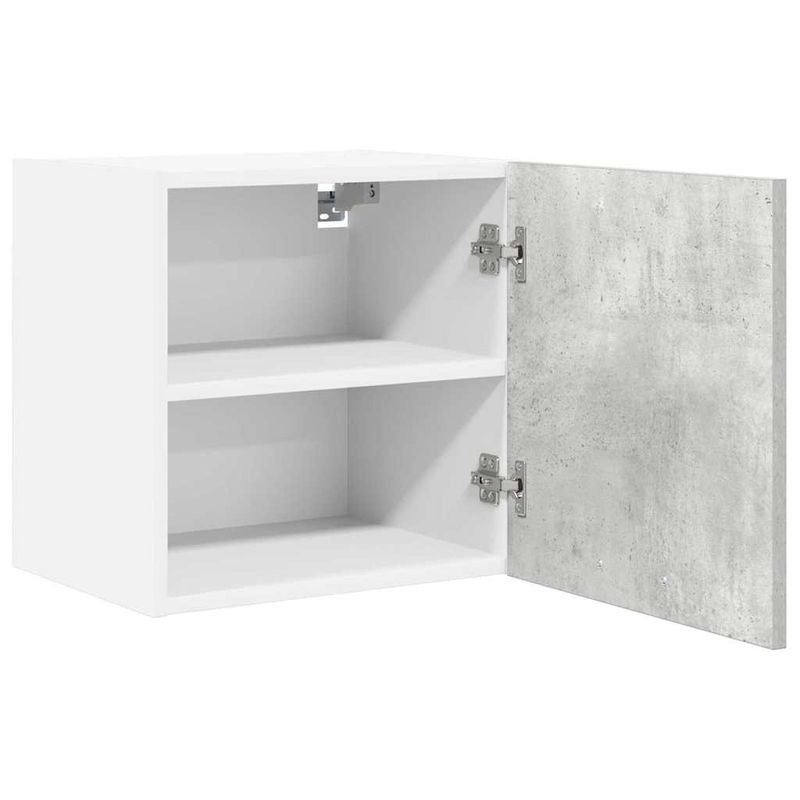 Casa si Gradina - Mobilier - Comode si corpuri - Corpuri bucatarie - Dulap suspendat Riga 2 pcs Gri beton si Alb 40 x 31 x 40 cm - Infinity.ro