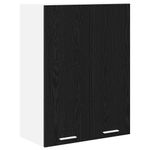 Casa si Gradina - Mobilier - Comode si corpuri - Corpuri bucatarie - Dulap suspendat Riga Stejar Negru 60 x 31 x 80 cm Lemn compozit - Infinity.ro