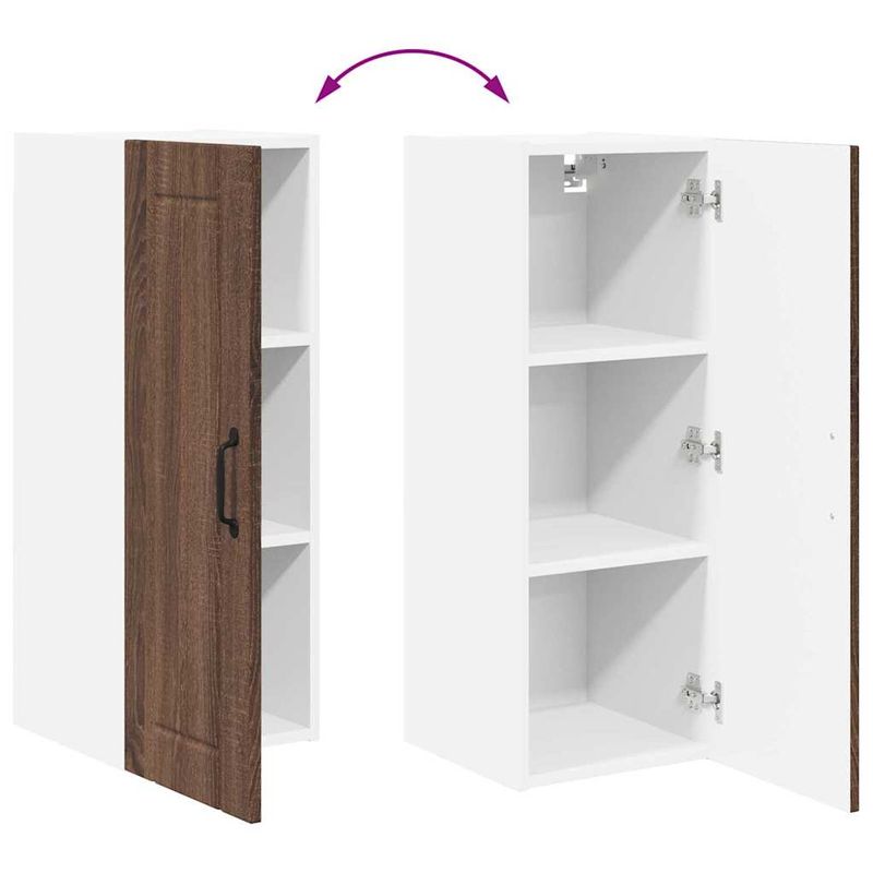 Casa si Gradina - Mobilier - Comode si corpuri - Corpuri bucatarie - Dulap suspendat de bucatarie Stejar inchis 30 x 31 x 80 cm - Infinity.ro