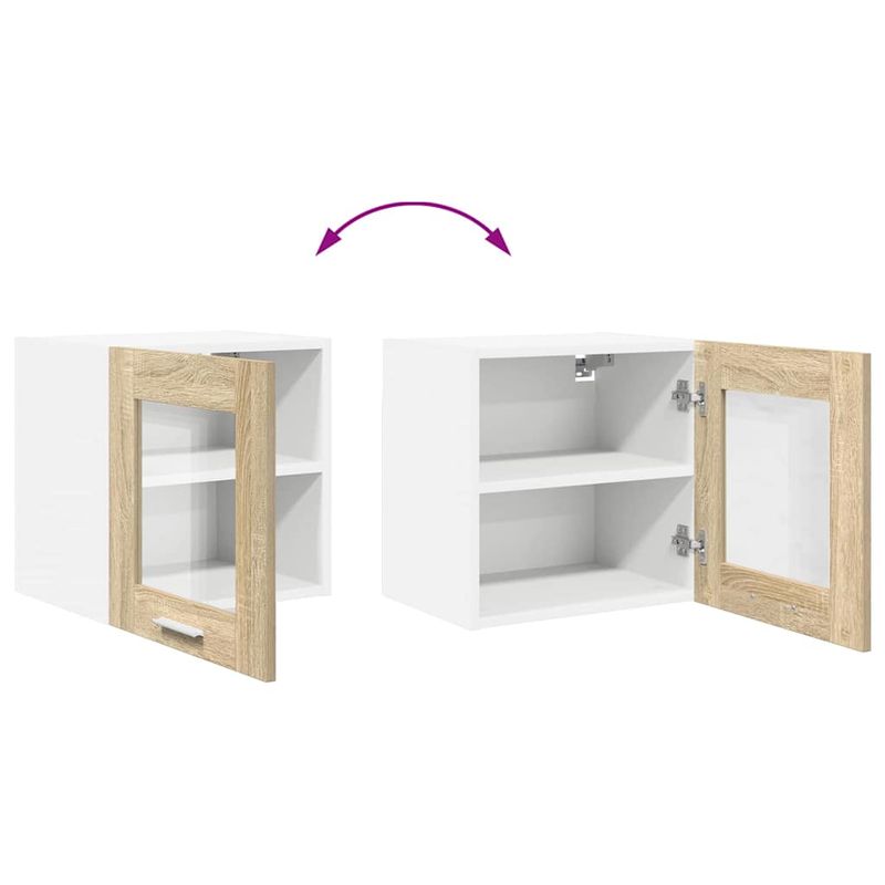 Casa si Gradina - Mobilier - Comode si corpuri - Corpuri bucatarie - Dulap suspendat cu usa Riga 2 pcs Stejar Sonoma 40 x 31 x 40 cm - Infinity.ro