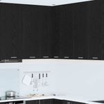 Casa si Gradina - Mobilier - Comode si corpuri - Corpuri bucatarie - Dulap suspendat Riga Stejar negru si Alb 57 x 57 x 100 cm - Infinity.ro