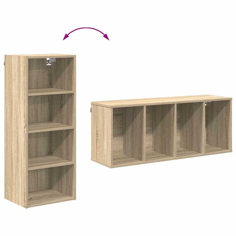 Casa si Gradina - Mobilier - Comode si corpuri - Corpuri bucatarie - Dulap suspendat cu raft Riga Stejar Sonoma 40 x 29,5 x 100 cm - Infinity.ro