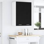 Casa si Gradina - Mobilier - Comode si corpuri - Corpuri bucatarie - Dulap suspendat Riga Stejar Negru 60 x 31 x 80 cm Lemn compozit - Infinity.ro
