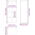 Casa si Gradina - Mobilier - Comode si corpuri - Corpuri bucatarie - Dulap suspendat cu raft Riga Stejar Sonoma 40 x 29,5 x 100 cm - Infinity.ro