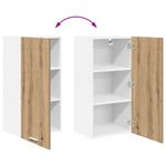 Casa si Gradina - Mobilier - Comode si corpuri - Corpuri bucatarie - Dulap suspendat Riga Stejar Artisan si Alb 40 x 31 x 80 cm - Infinity.ro