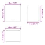 Casa si Gradina - Mobilier - Comode si corpuri - Corpuri bucatarie - Dulap suspendat cu raft Riga Lemn vechi si Alb 40 x 31 x 40 cm - Infinity.ro