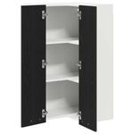 Casa si Gradina - Mobilier - Comode si corpuri - Corpuri bucatarie - Dulap suspendat Riga Stejar negru si Alb 57 x 57 x 100 cm - Infinity.ro
