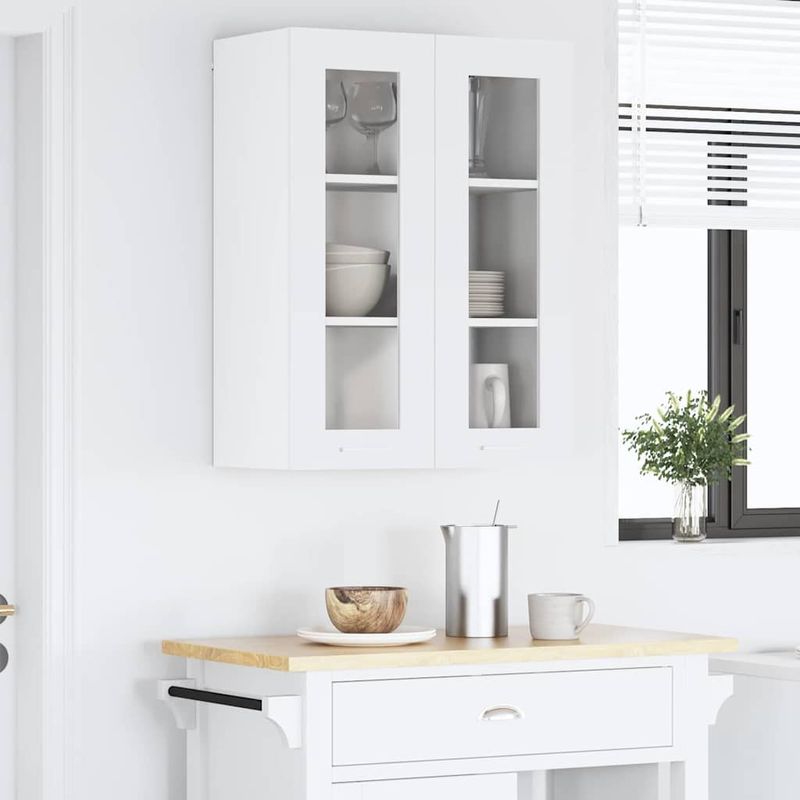 Casa si Gradina - Mobilier - Comode si corpuri - Corpuri bucatarie - Dulap suspendat cu raft Riga Alb 60 x 31 x 80 cm Lemn compozit - Infinity.ro