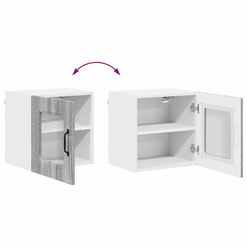 Casa si Gradina - Mobilier - Comode si corpuri - Corpuri bucatarie - Dulap suspendat de bucatarie cu raft Gri Sonoma 40 x 31 x 40 cm - Infinity.ro