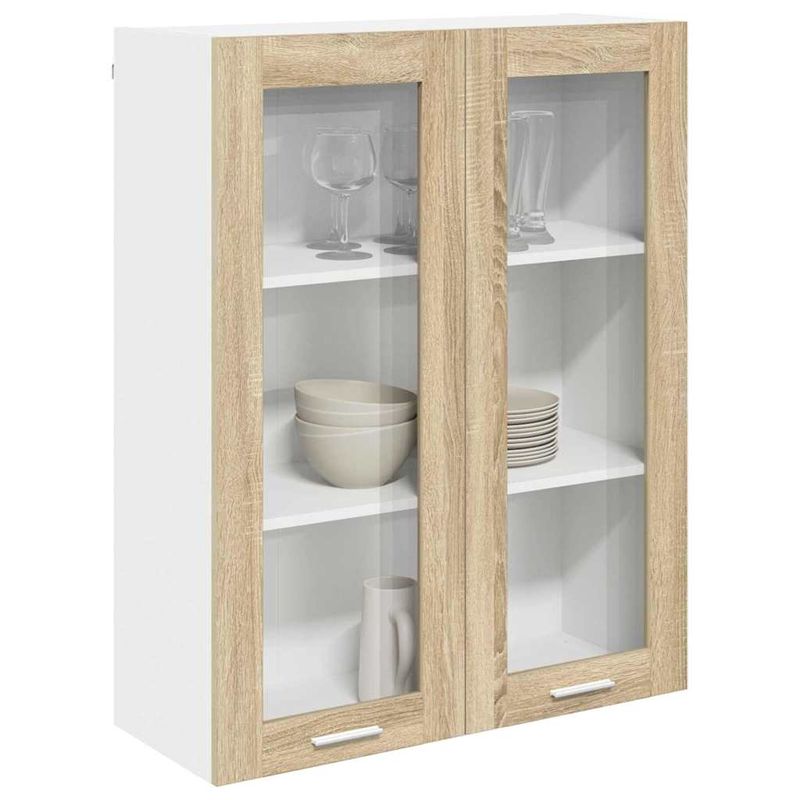 Casa si Gradina - Mobilier - Comode si corpuri - Corpuri bucatarie - Dulap suspendat cu raft Riga Stejar Sonoma 80 x 31 x 100 cm - Infinity.ro
