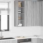 Casa si Gradina - Mobilier - Comode si corpuri - Corpuri bucatarie - Dulap suspendat cu raft Riga Gri Sonoma 30 x 29,5 x 100 cm - Infinity.ro
