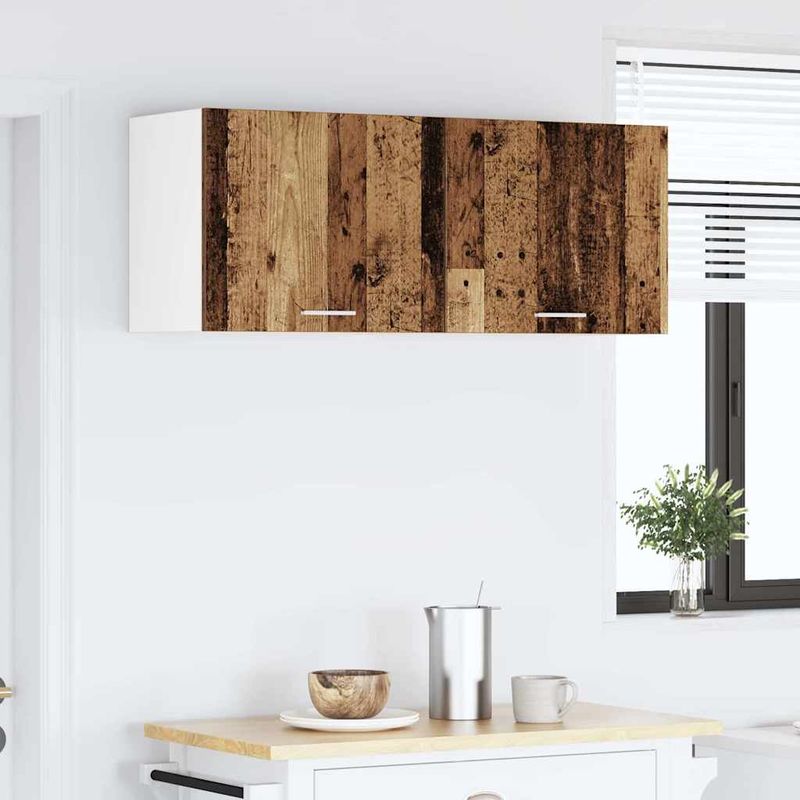 Casa si Gradina - Mobilier - Comode si corpuri - Corpuri bucatarie - Dulap suspendat Riga 2 pcs Lemn vechi si Alb 50 x 31 x 40 cm - Infinity.ro