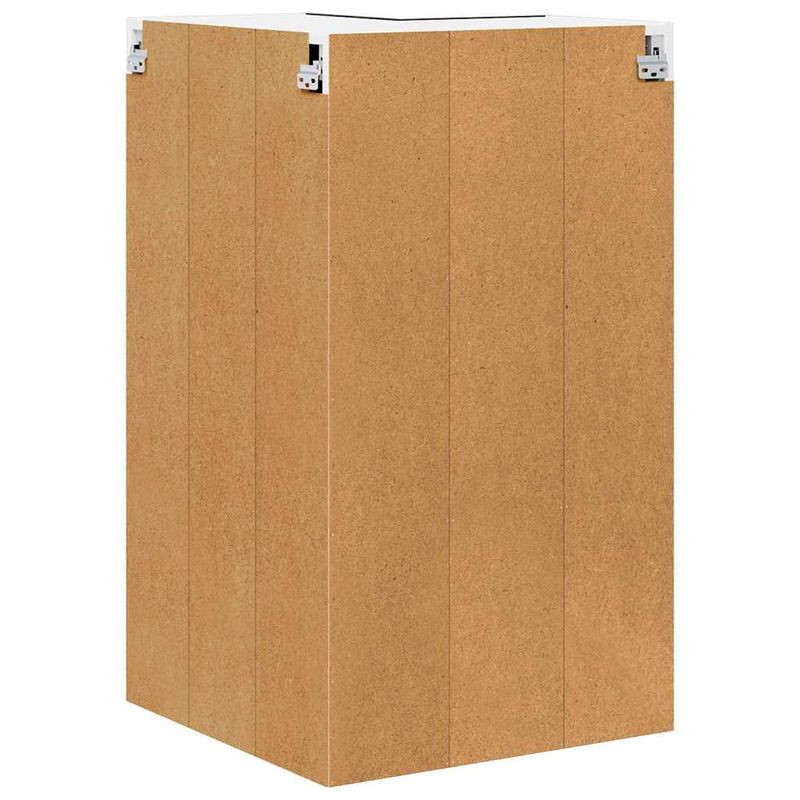 Casa si Gradina - Mobilier - Comode si corpuri - Corpuri bucatarie - Dulap suspendat Riga Stejar negru si Alb 57 x 57 x 100 cm - Infinity.ro