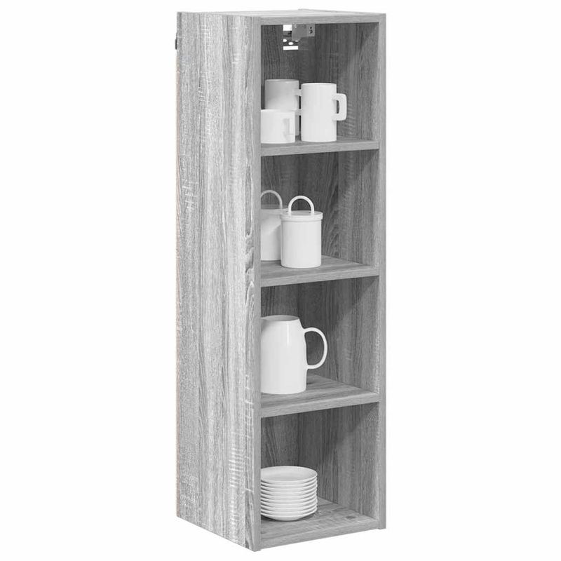 Casa si Gradina - Mobilier - Comode si corpuri - Corpuri bucatarie - Dulap suspendat cu raft Riga Gri Sonoma 30 x 29,5 x 100 cm - Infinity.ro