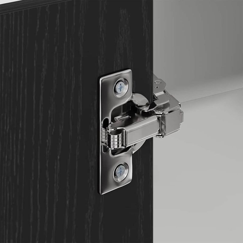 Casa si Gradina - Mobilier - Comode si corpuri - Corpuri bucatarie - Dulap suspendat Riga Stejar negru si Alb 57 x 57 x 100 cm - Infinity.ro