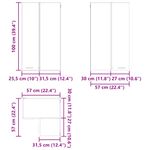 Casa si Gradina - Mobilier - Comode si corpuri - Corpuri bucatarie - Dulap suspendat Riga Stejar negru si Alb 57 x 57 x 100 cm - Infinity.ro