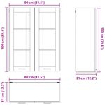 Casa si Gradina - Mobilier - Comode si corpuri - Corpuri bucatarie - Dulap suspendat cu raft Riga Stejar Sonoma 80 x 31 x 100 cm - Infinity.ro