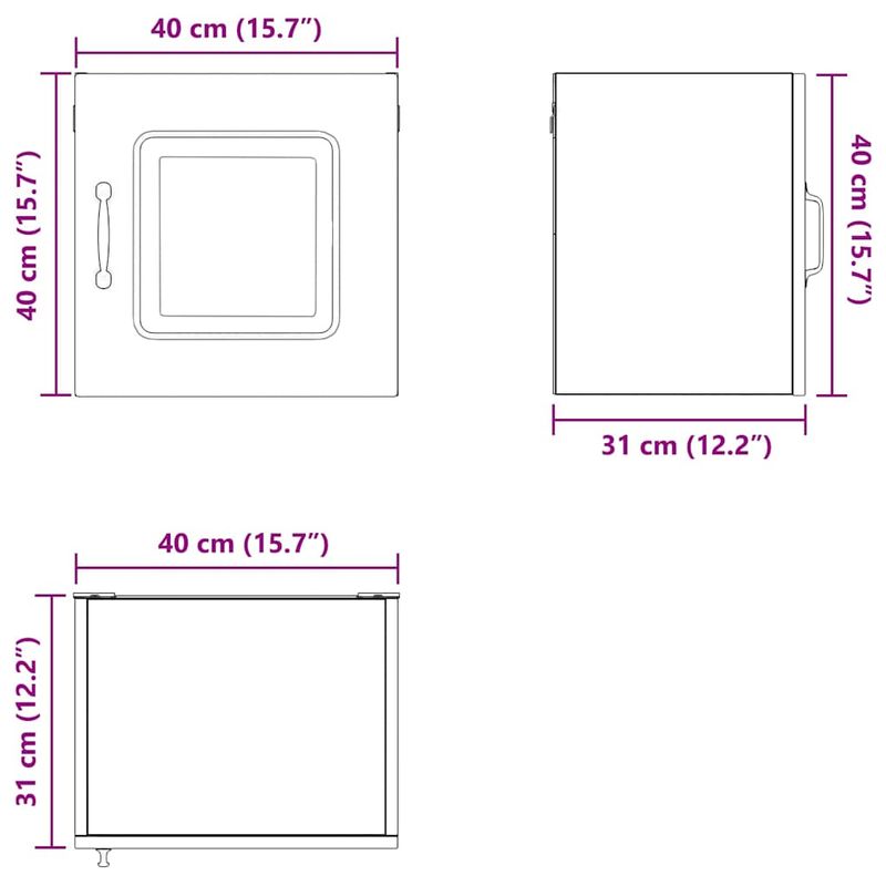 Casa si Gradina - Mobilier - Comode si corpuri - Corpuri bucatarie - Dulap suspendat de bucatarie Stejar Artizanal 40 x 31 x 40 cm - Infinity.ro
