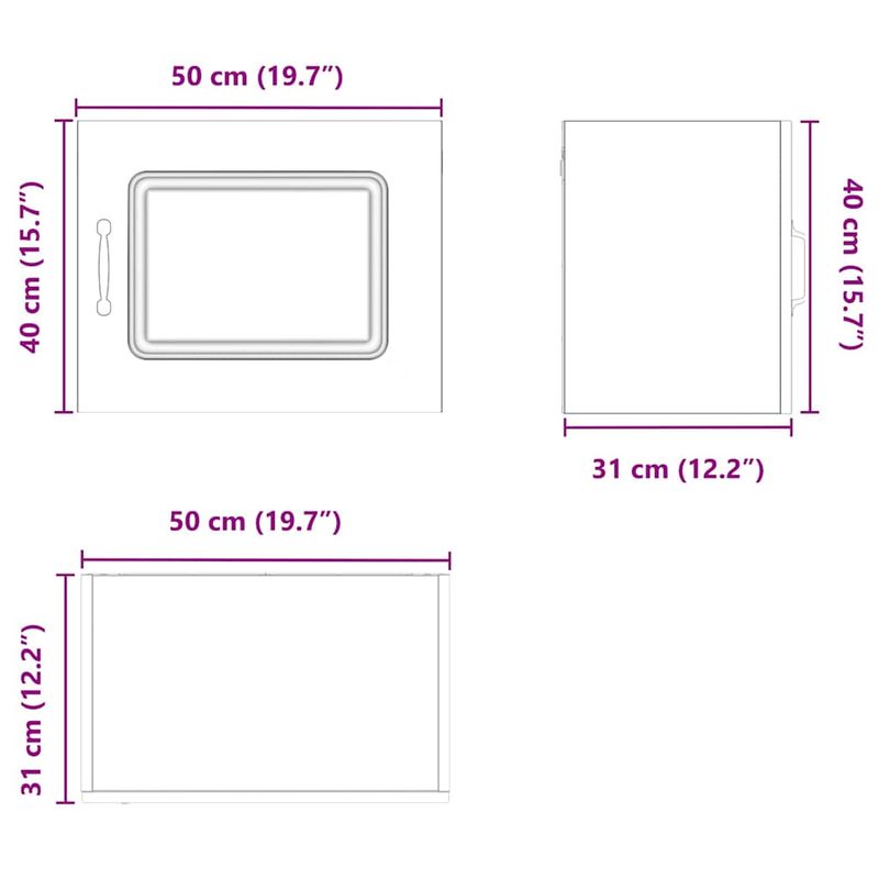 Casa si Gradina - Mobilier - Comode si corpuri - Corpuri bucatarie - Dulap suspendat de bucatarie Stejar Artizanal 50 x 31 x 40 cm - Infinity.ro